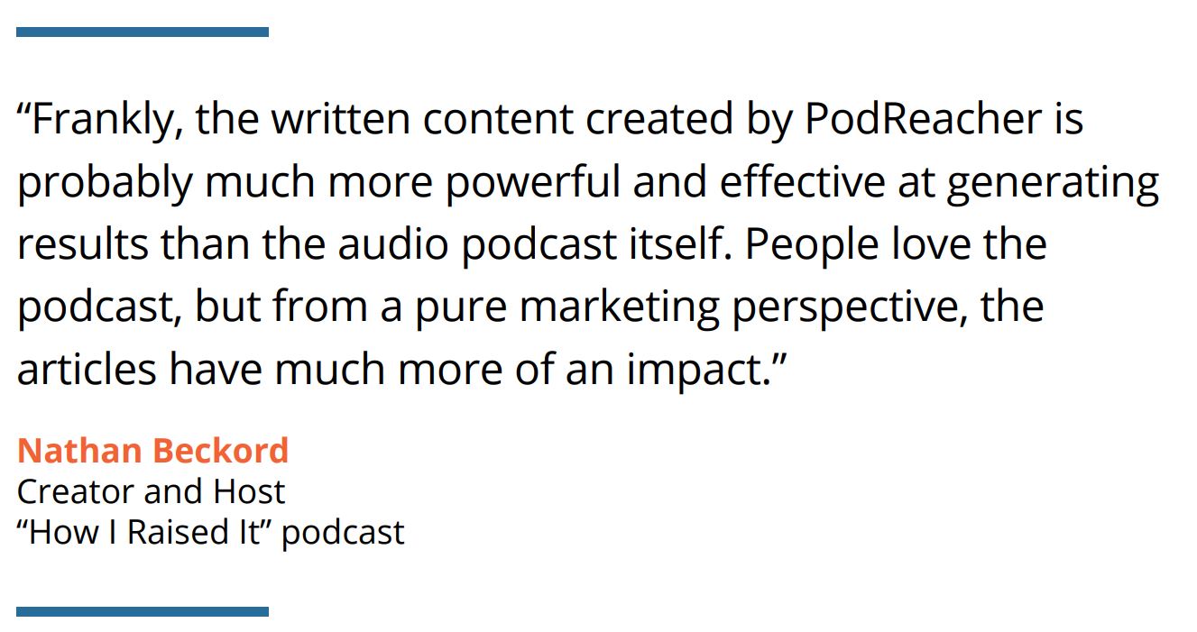 how to turn a podcast into a blog post